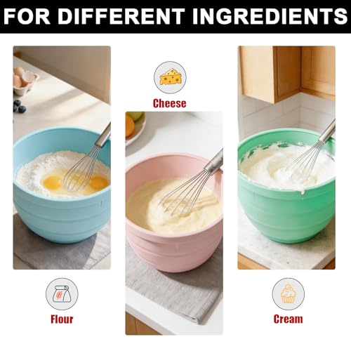 Collapsible Silicone Bowl Liner for 5 Quart Tilt-Head Mixers with Storage Lid