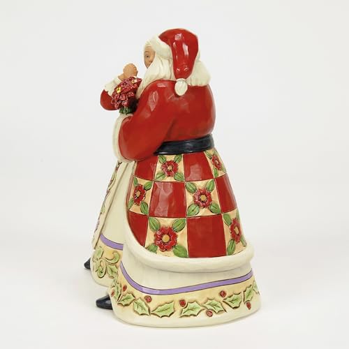 Jim Shore Heartwood Creek Santa & Mrs. Claus Holiday Figurine 6.57 Inch