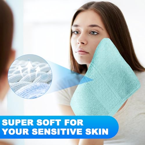 INFICRIME Multicolor 6 Pack Cotton Washcloths 13x13 Inches, Soft & Absorbent