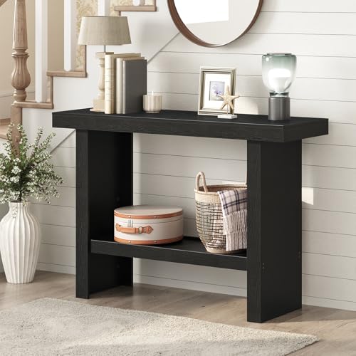 Modern 2-Tier Console Table, 39.4-Inch Rectangular Entryway Sofa Table