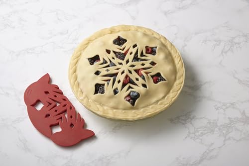Talisman Designs Pie Top Cutter Snowflake - 10-Inch Pastry Crust Stencil