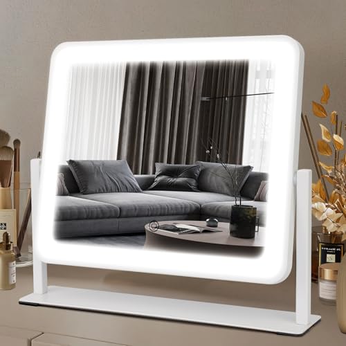 Vanity Mirror with Lights, 14"×12" LED Makeup Mirror, HD Professional