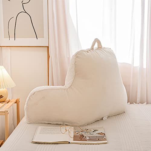 Ivory Reading Pillow - 18.5" Bed Wedge with Arms for Support