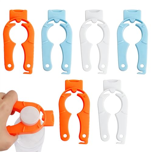 LUSTRIB 6-Pack Multi-Purpose Bottle Opener for Arthritic Hands, Easy-Twist Jar & Cap Opener, Camping & Kitchen Use