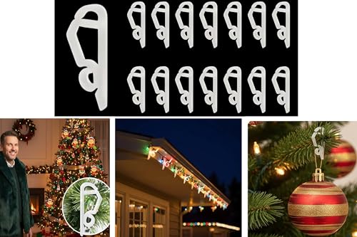 120PCS Christmas Light Clips for Gutters and Shingles - Weatherproof Hooks