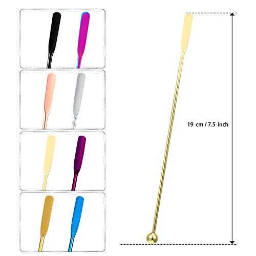 Stainless Steel Coffee Stirring Sticks - Multicolor 8-Pack, Reusable Beverage Mixers