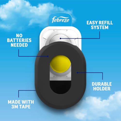 Febreze Trash Can Air Freshener Odor Fighter Refills, Fresh Lemon, 4 Pack
