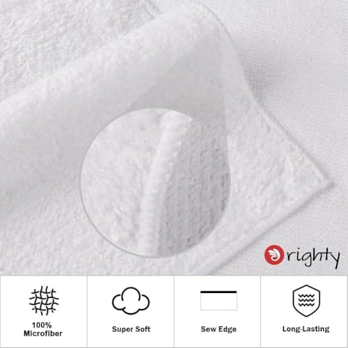 Orighty 6-Pack Quick-Drying Microfiber Hand Towels (16x28") - White