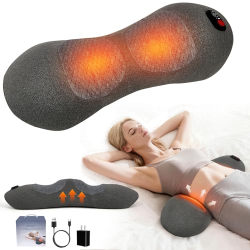 Electric Lumbar Massage Pillow with Heat - Deep Tissue Relief for Back Pain
