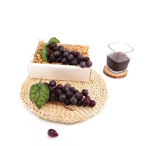 Artificial Grapes - 2PCS Purple Simulation Fruit for Home Decor