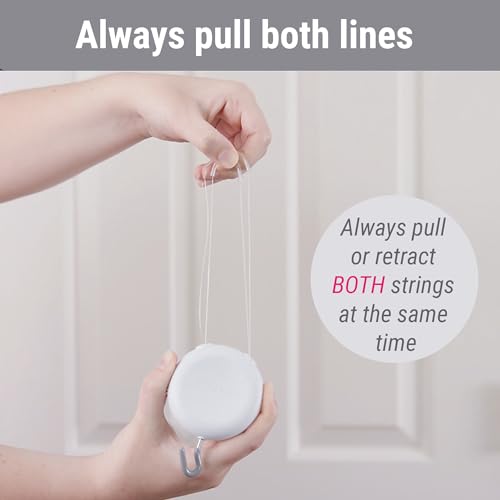Damage-Free Adjustable Wreath Hanger for Glass, Screen & Front Doors - White