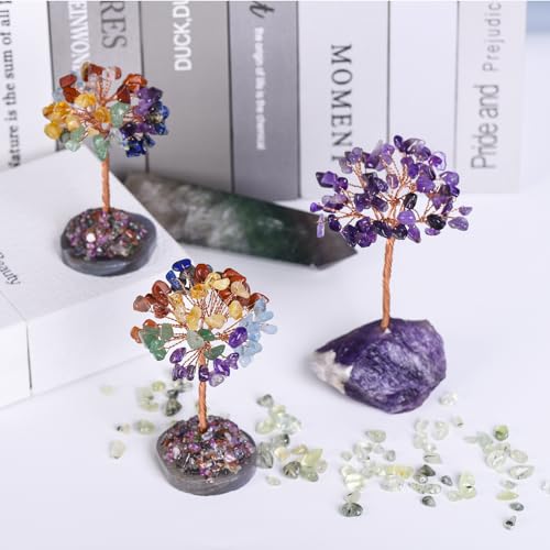 Amethyst Crystal Tree of Life - Natural Healing Gemstone Decor