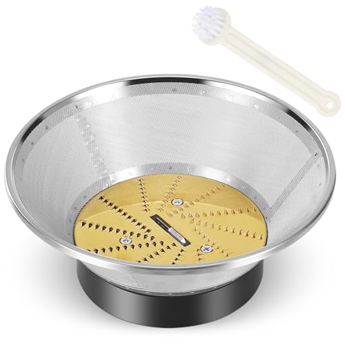Juicer Mesh Filter Basket with Titanium-Coated Blade for Juice Fountains