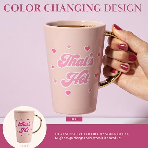 Paris Hilton Electric Mug Warmer Set with 14oz Ceramic Mug & Lid, Color-Changing Design