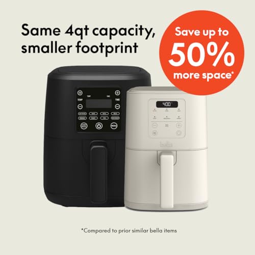 Slim 4-Quart Air Fryer with Non-Toxic Ceramic Nonstick Coating, Oatmilk
