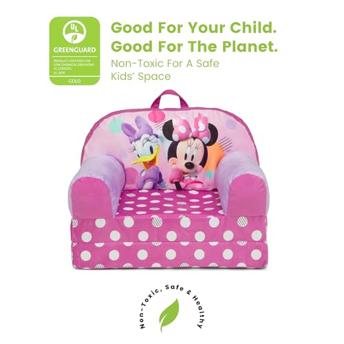 Kids Flip-Out Convertible Foam Chair & Toddler Sleeper Lounger, Pink