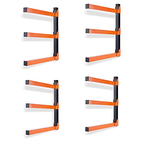 Wall Mount Wood Organizer and Lumber Storage Metal Rack 4 Pack
