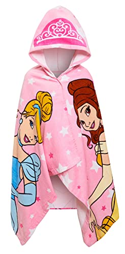 Disney Kids Pink Princess Hooded Towel - Bath & Beach Poncho for Girls