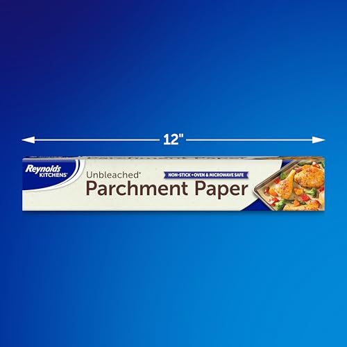 Unbleached Parchment Paper Roll - 12 in x 45 ft, Nonstick & Chlorine-Free