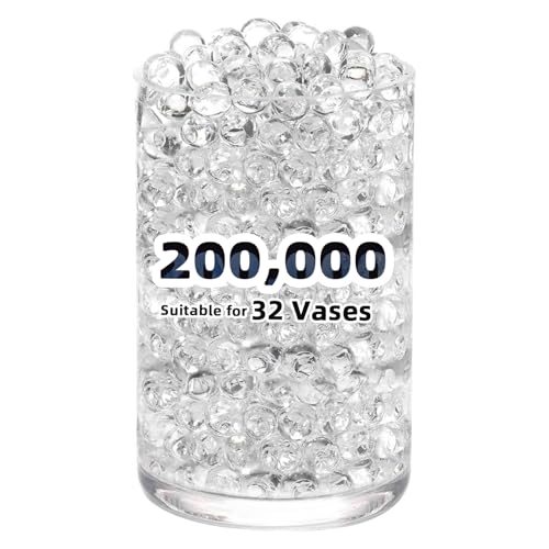 Clear Water Gel Beads for Vase Filler & Floral Decor - 200,000 Pack