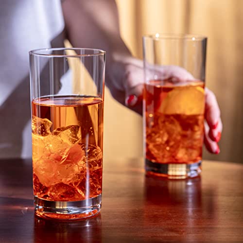 Krosno Highball Water Glasses Set of 6 - 11.8 oz Blended Collection