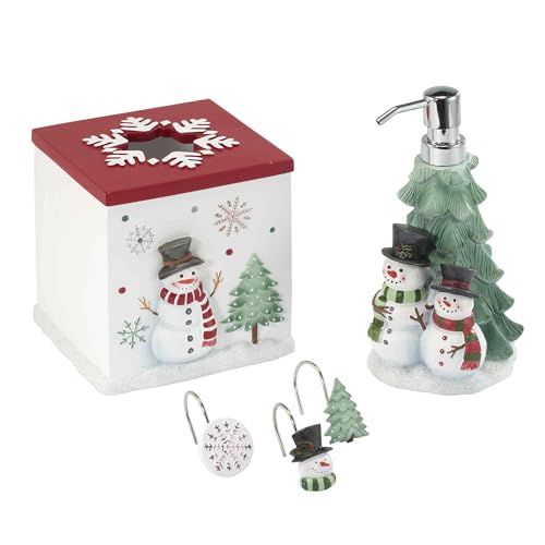 Winter Snowman Refillable Lotion Pump Dispenser - Christmas Decor by Avanti Linens