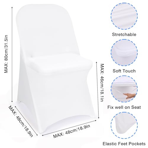 36 Pcs Spandex Folding Chair Covers - Washable & Stretch Fit