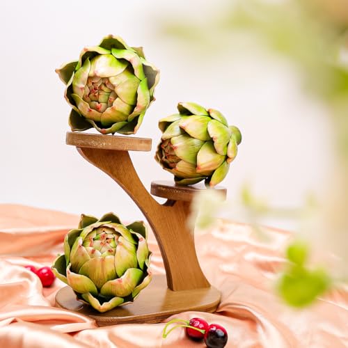 Large Faux Artichokes - Set of 3 Realistic Decorative Accents