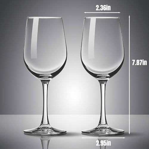 Hand-Blown Crystal Wine Glasses - 10 oz Elegant Stemware Set of 2