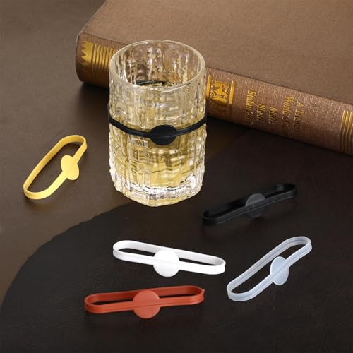 24pcs Silicone Drink Markers for Wine Glasses and Bottles, Colorful Cocktail Labels