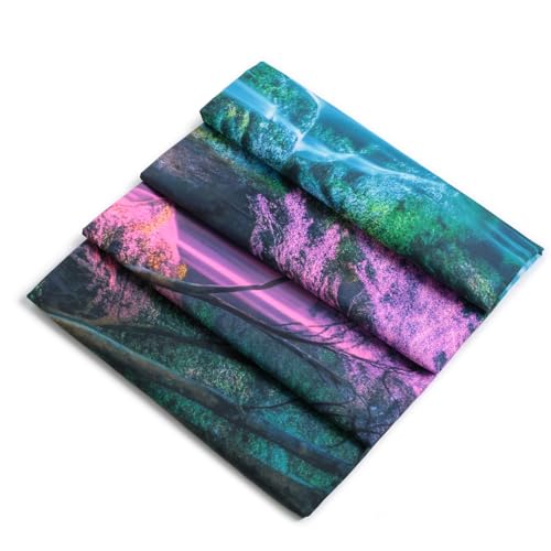 Blacklight UV Reactive Forest Wall Tapestry - Neon Glow Decor (51.2" x 59.1")