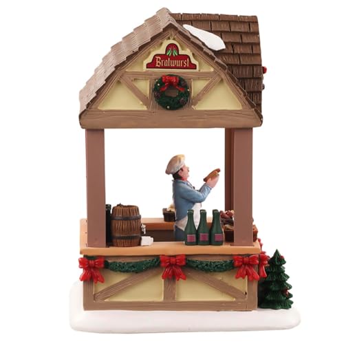 Christmas Market Bratwurst Resin Miniature Holiday Village Figurine