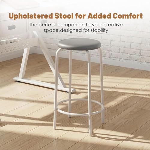 Height Adjustable Drafting Table with Stool - Tilting Art & Craft Desk