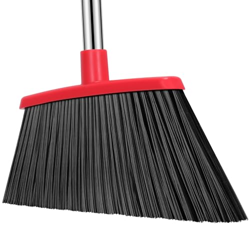 Heavy-Duty Commercial Angle Broom with 56-Inch Stainless Steel Handle