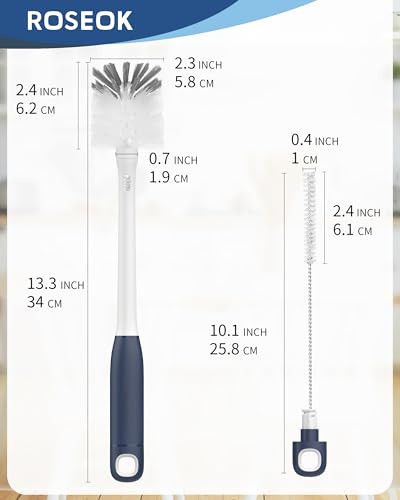 2-in-1 Water Bottle Brush with Hidden Straw Cleaner for Cups & Tumblers