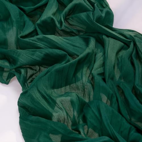 Emerald Green Christmas Cheesecloth Table Runner 10ft 3 Pack - Holiday Home Decor