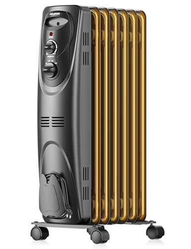 Electric Oil Filled Radiator Space Heater 1500W Portable