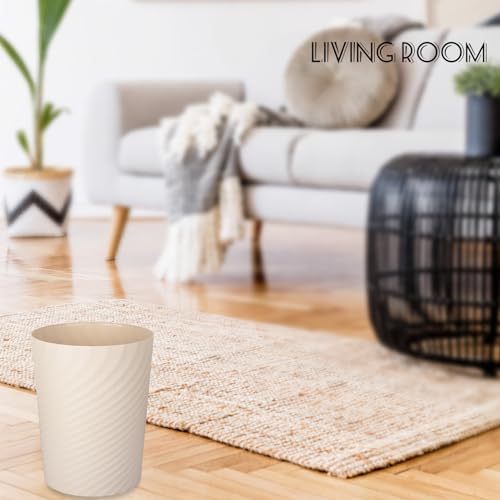 Small Plastic Bathroom Trash Can 1.8 Gallon Wastebasket