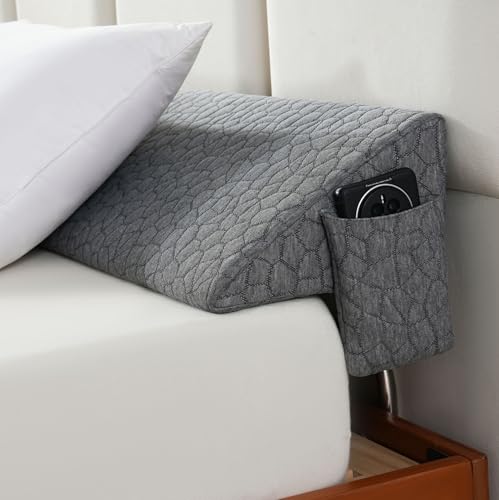 King Bed Wedge Pillow - Headboard Gap Filler, Non-Slip Foam