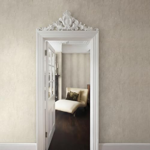 Large French Country Door Pediment Molding, 47-Inch Floral Wall Decor