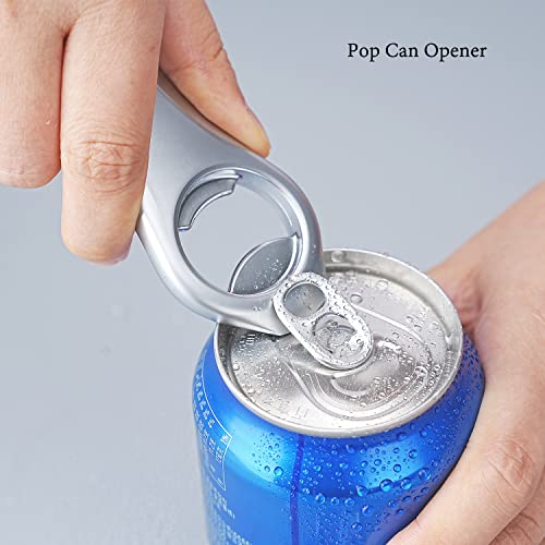 Magnetic Refrigerator Bottle Opener - Heavy Duty Steel, Twist & Pry Off, Pop-Can Opening, Gift for Men