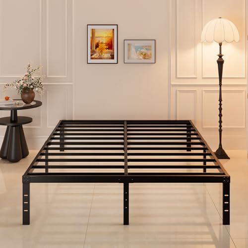Heavy Duty Queen Bed Frame 14-Inch Metal Platform with Under Bed Storage