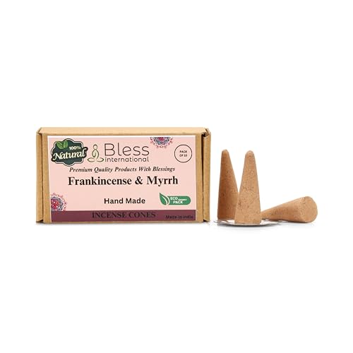 Frankincense and Myrrh Natural Incense Cones - 10 Pack