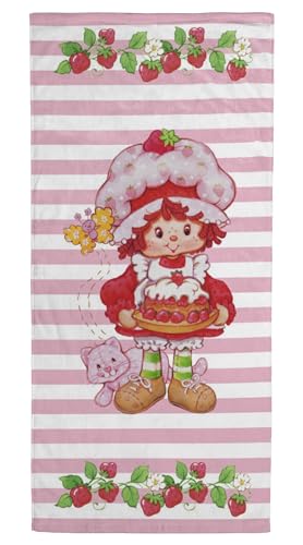 Strawberry Shortcake Kids Bath & Beach Towel - Soft 100% Cotton 28x58