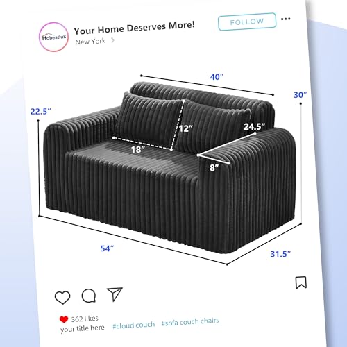 2-Seater Faux Fur Loveseat Sofa with Lumbar Pillows - Compact Foam Couch
