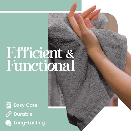 Utica Essential Grey 6-Piece Towel Set - Bath, Hand & Washcloths