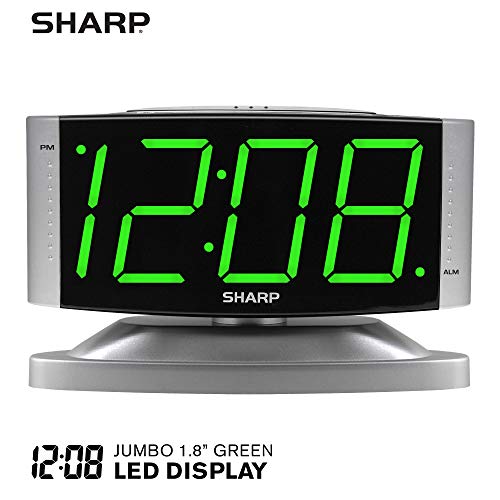 Digital Alarm Clock with Jumbo LED Display, Swivel Base and Battery Backup