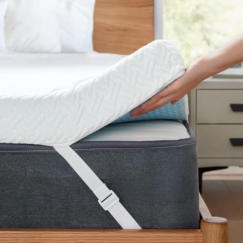PERLECARE 3-Inch Twin XL Cooling Memory Foam Mattress Topper with Bamboo Cover