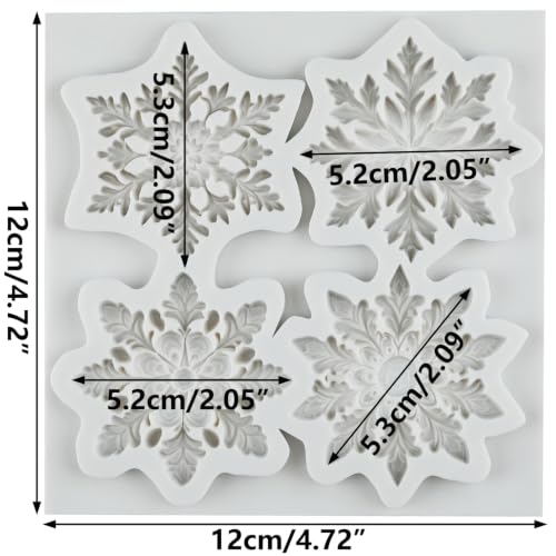 MINFEIDMS Christmas Snowflake Silicone Mold Style I – Winter Fondant & Chocolate Candy Mold