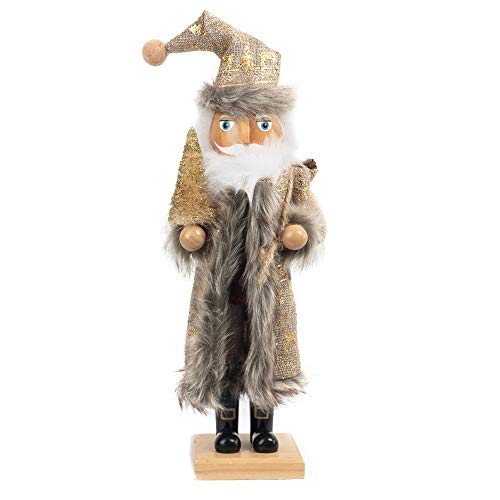Handmade Wooden Santa Nutcracker Figurine - Festive Christmas Decor